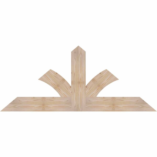 Ekena Millwork Richland Smooth Timber Gable Bracket, Douglas Fir, 60"W x 25"H x 1 1/2"D x 5 1/2"F, 10/12 Pitch GBW060X25X0206RIC00SDF - main